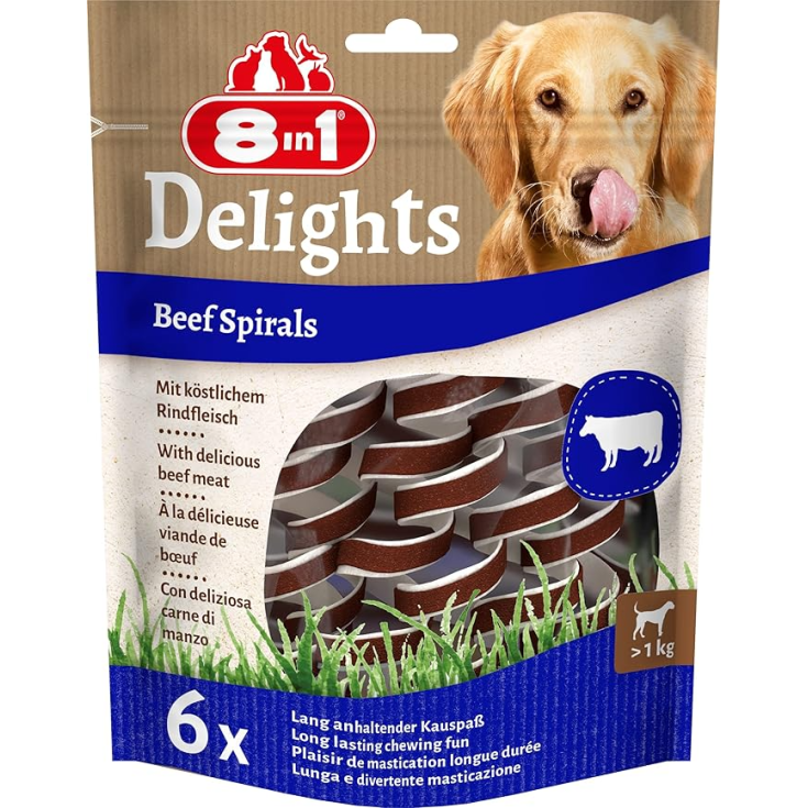 Beef Spirals 8 in 1 Delights 6 Pezzi