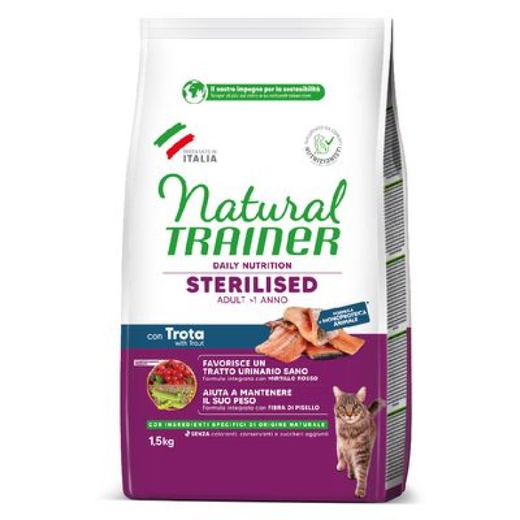Gatti Adulti Sterilised Con Trota Natural Trainer 1,5kg