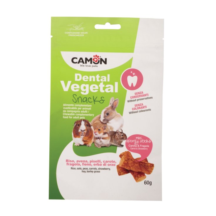 Dental Vegetal Mini Spongy Carote E Fragola Camon 60g
