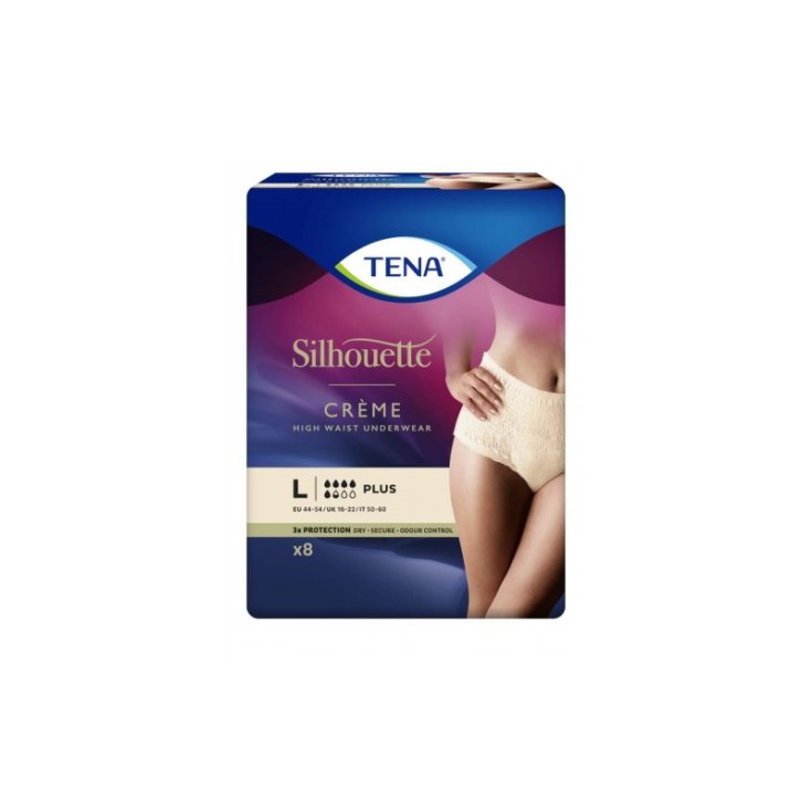 Silhouette Cr&egrave;me L Plus Tena 8 Pezzi