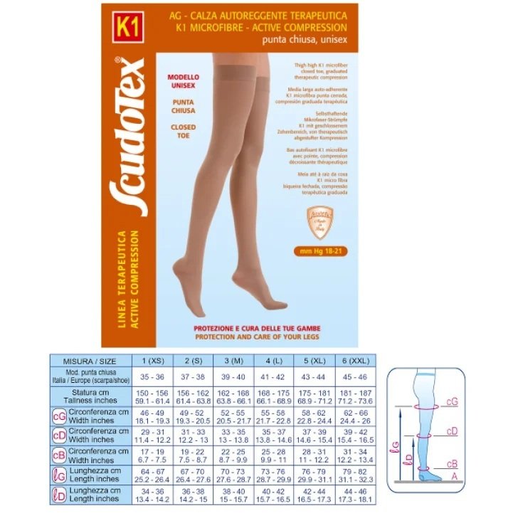 Autoreggente K1 Microfibra P.Chiusa Beige Tg.4&nbsp;ScudoTex