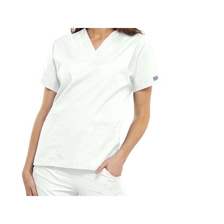 Casacca Scollo A V Cherokee Originals - Donna XL - Bianco GIMA