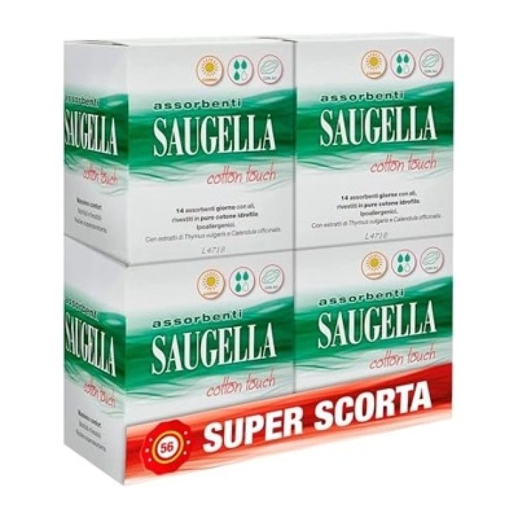 Assorbenti Giorno Cotton Touch Saugella 4x14 Pezzi Assorbenti Giorno Cotton Touch Saugella 4x14 Pezzi