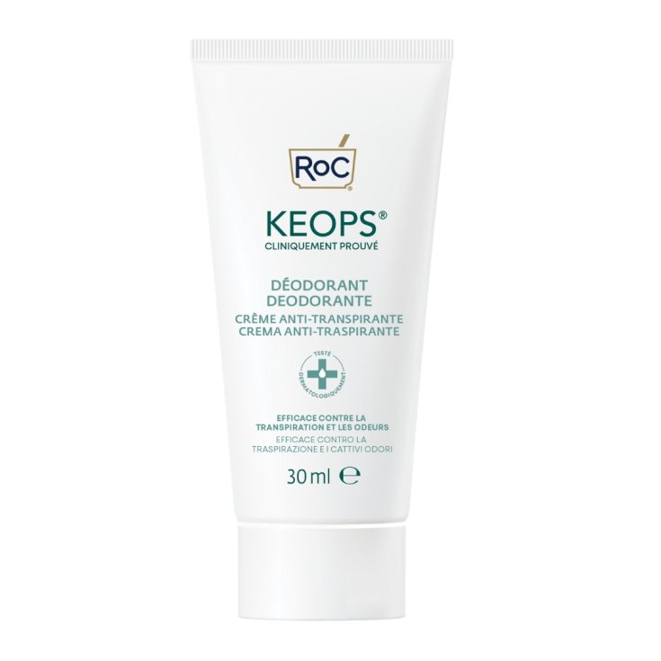 RoC Keops Deodorante in Crema Anti-Traspirante delicato con Probiotici, 30 ml