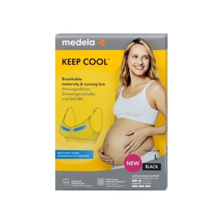 Keep Cool Reggiseno Estivo Allattamento Nero Tg.L&nbsp;Medela