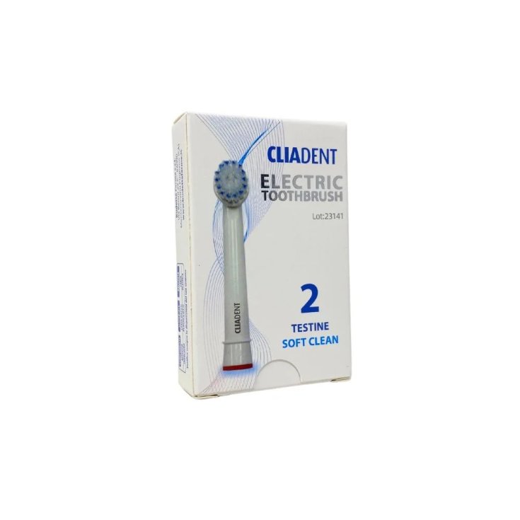 Testina Soft Clean Spazzolino Elettrico CliaDent 2 Pezzi