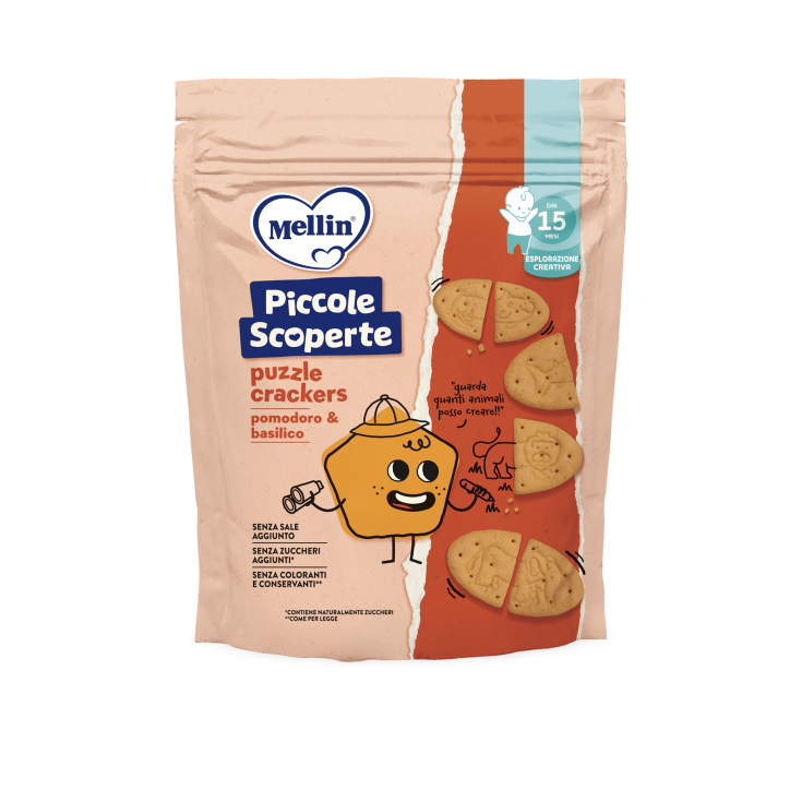 Mellin Puzzle Crackers Pomodoro Basilico 105g