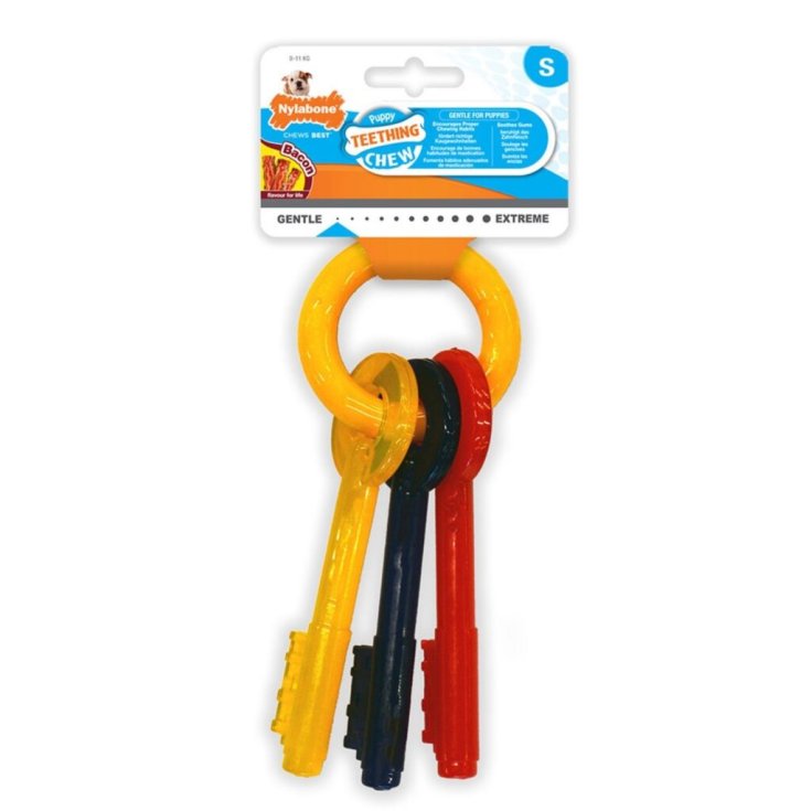 Nylabone Bacon Puppy Keys Chew -  Small