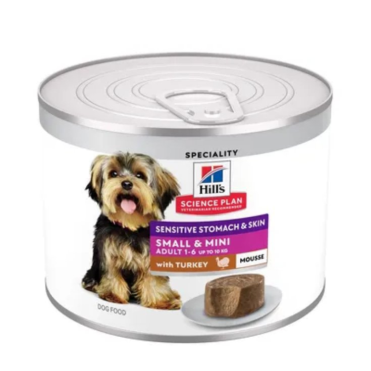 Hill's Science Plan Sensitive Stomach & Skin Adult Small & Mini Mousse Tacchino 24x200g