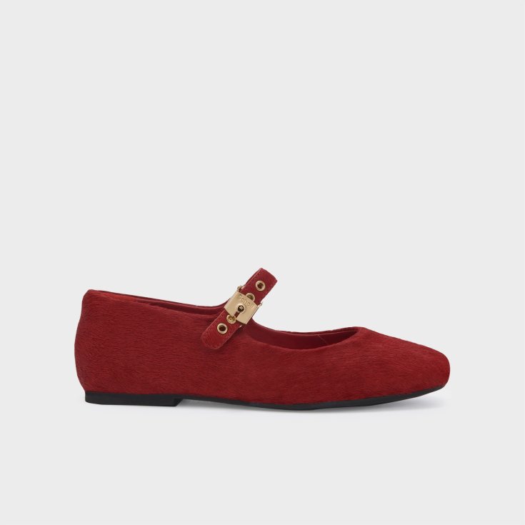 Scholl Ballerine Pieghevoli Rosse con Tecnologia Bioprint
