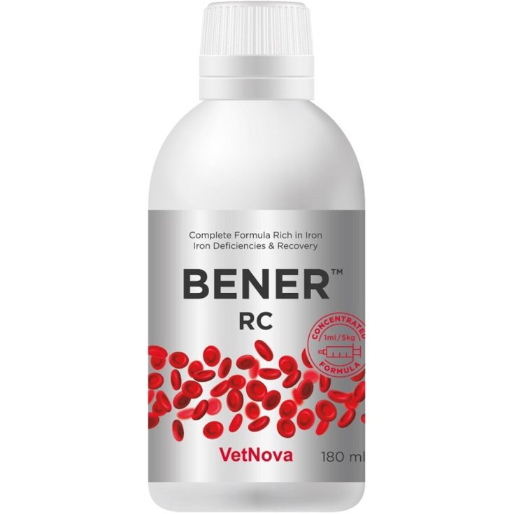 Vetnova Bener RC 180ml, Soluzione Orale Vitaminico-Minerale per Cani e Gatti