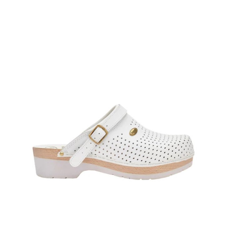 Scholl Supercomf Zoccoli con Cinturino Bianco
