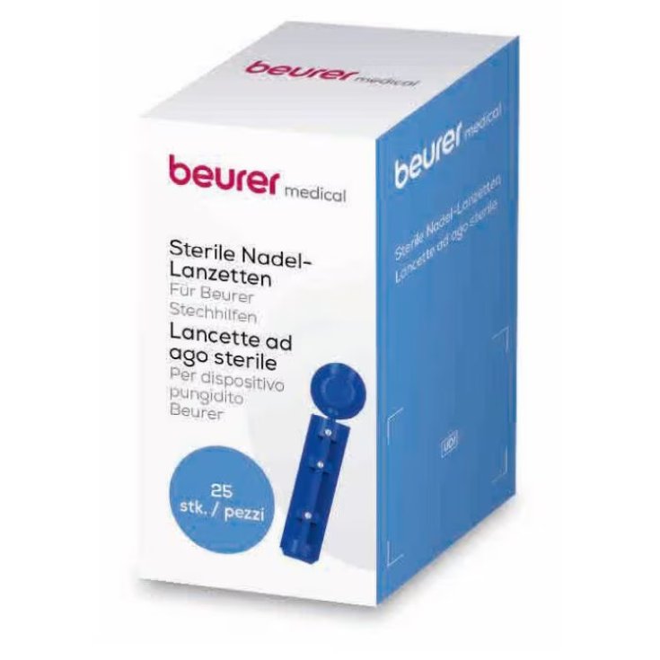 Beurer Lancette Pungidito Gauge 28, 25 Pezzi