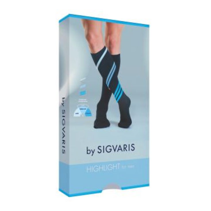 Sigvaris Highlight Men Gambaletto Normale Punta Chiusa Nero