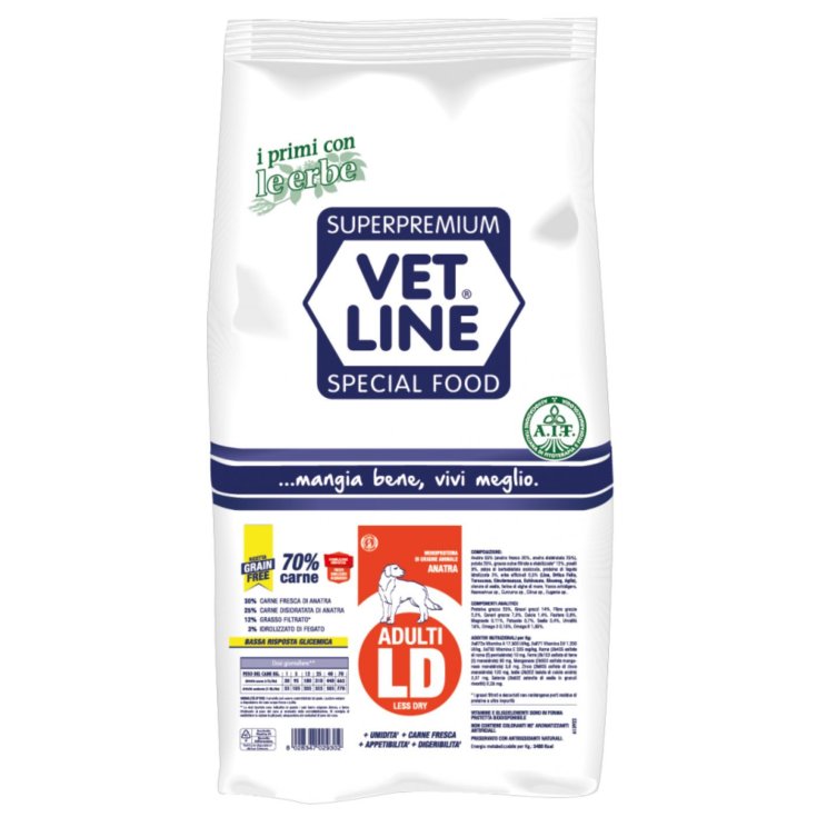 Vetline Cane Adulto Monoproteico Anatra Grain Free 12 kg