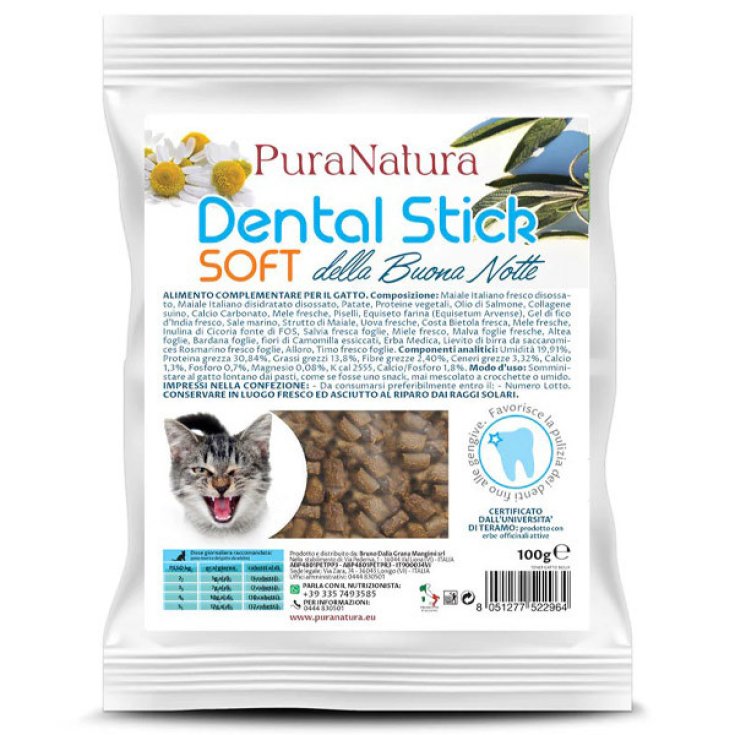 Bruno Dalla Grana Dental Stick Buonanotte Gatto con Erba Gatta e Camomilla- 100g