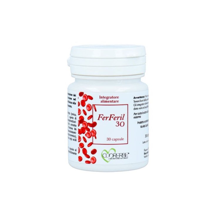 Visa Srl Ferlip Integratore Alimentare Ferro, Vitamine e Acido Folico - 30 Capsule