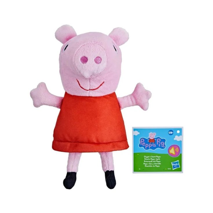 Hasbro Peppa Pig Peluche Interattivo Rosso, 19 cm