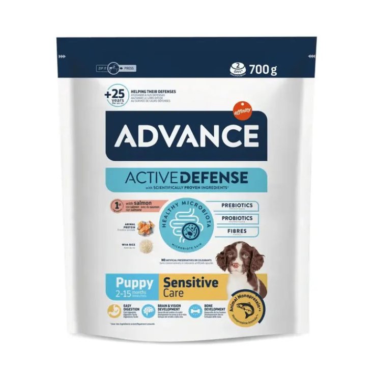 Advance Puppy Sensitive Care Alimento Monoproteico per Cani Cuccioli con Salmone 700g