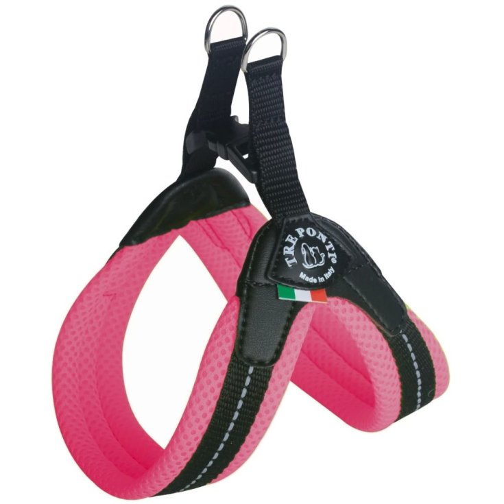 Tre Ponti Pettorina Easy Fit Rete Rosa Fluo Taglia 3