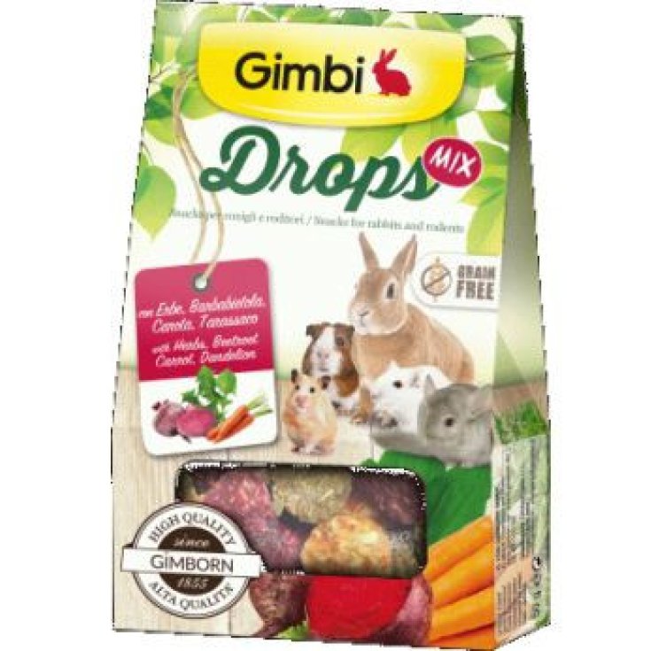 Gimborn Gimbi Drops Mix, Snack per Animali Domestici, 50G