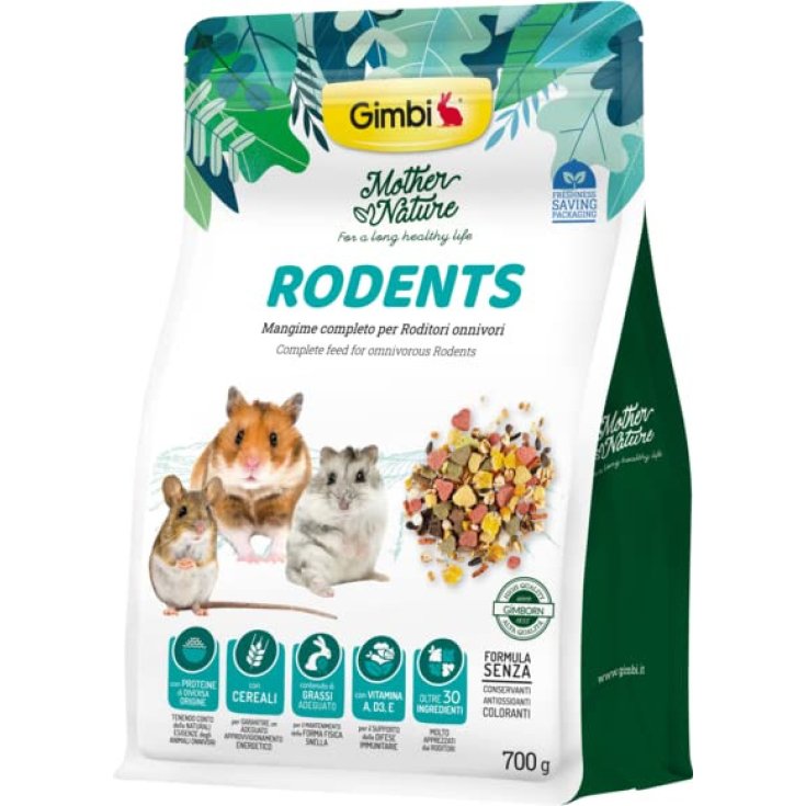 Gimbi Mother Nature Rodents Mangime Completo per Roditori Onnivori 700g