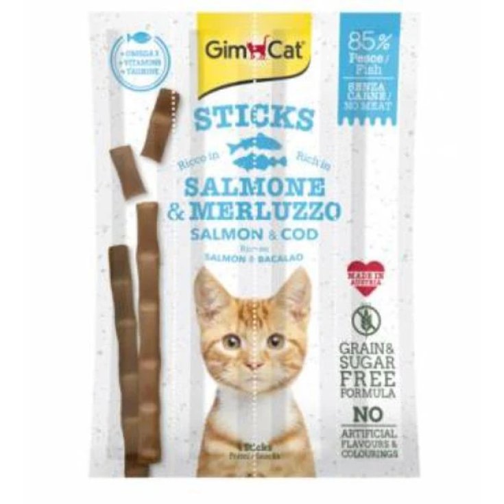 Gimborn Gimcat Sticks Salmone e Merluzzo Snack per Gatti