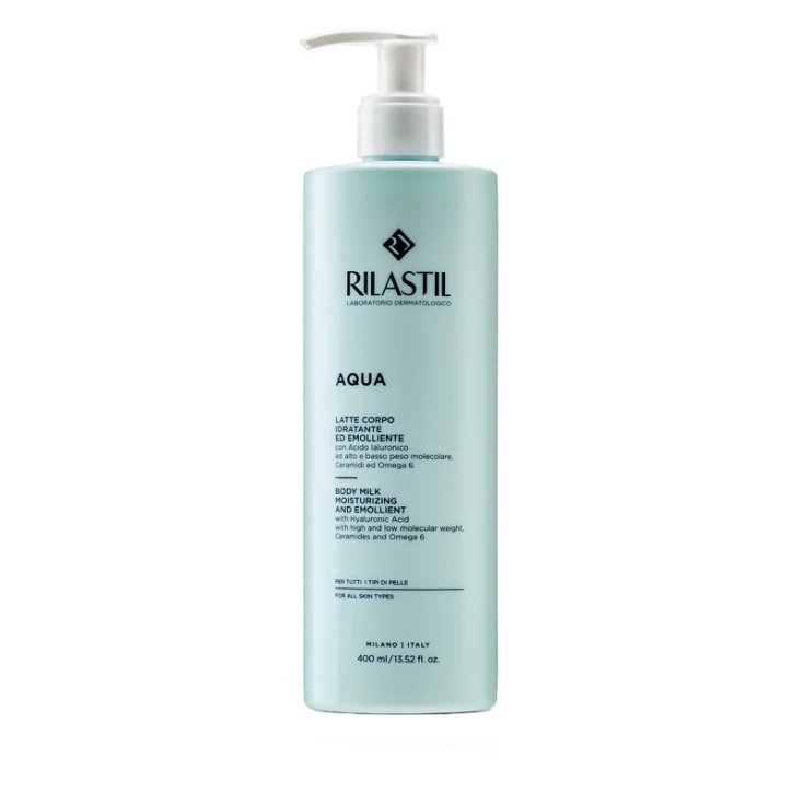 Rilastil Aqua Latte Corpo Idratante ed Emolliente, 400ml