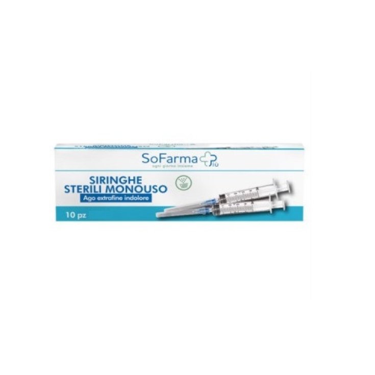 Sofarmapi&ugrave; Siringa Sterile Monouso 10ml G21, 10 Pezzi