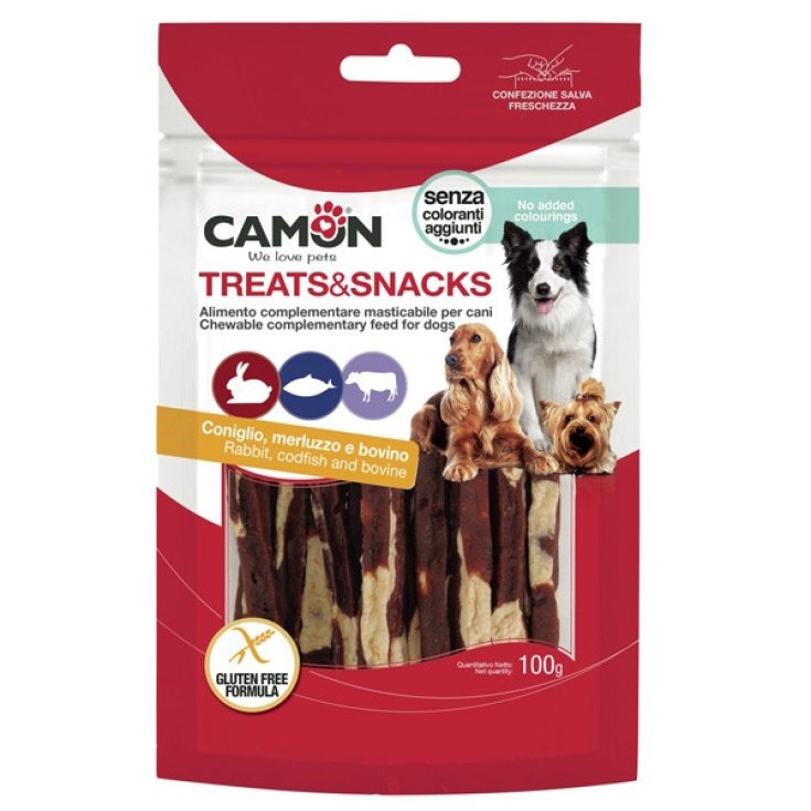 Camon Sticks Masticabili Coniglio Merluzzo e Bovino 100 g