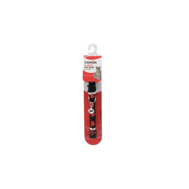 Camon Collare Gatto Nylon Cuori con Campana