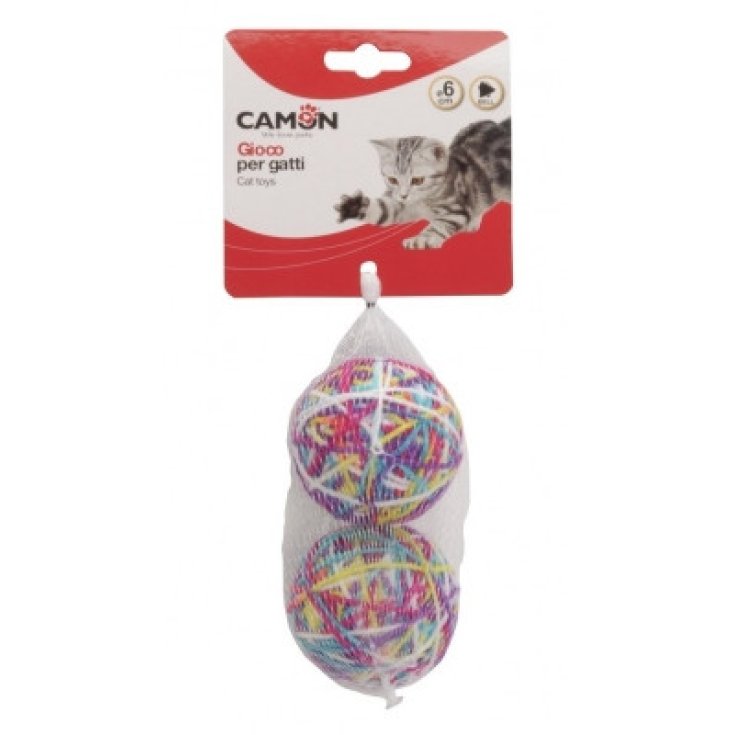 Camon Gomitoli per Gatto con Sonaglio, 2 Pezzi, &Oslash; 6cm