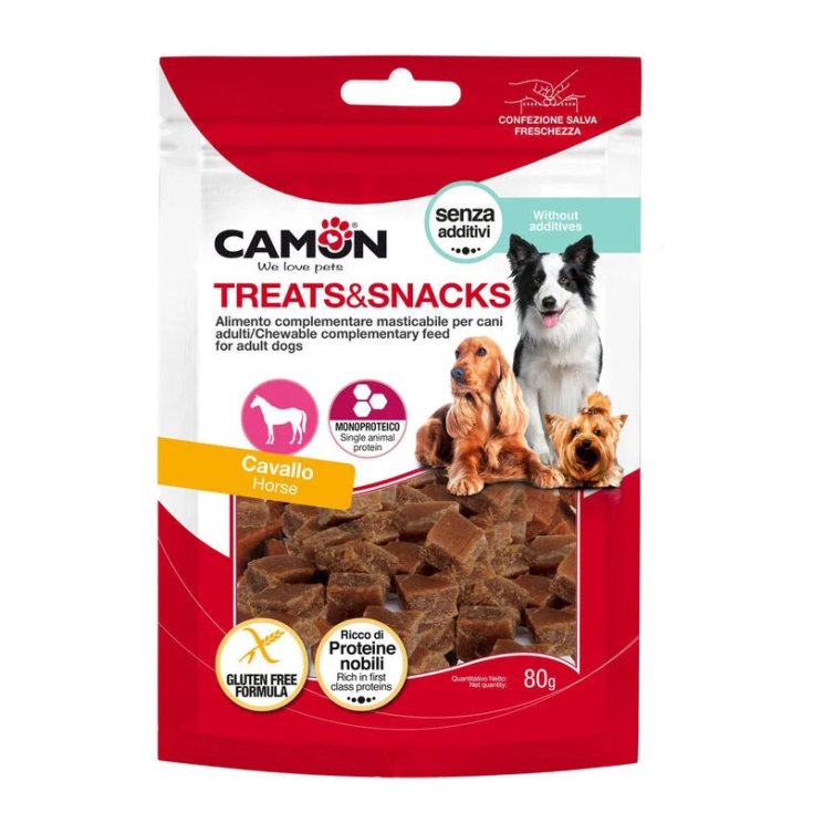 Camon Horse Cubes Snack Monoproteico per Cani 80 g