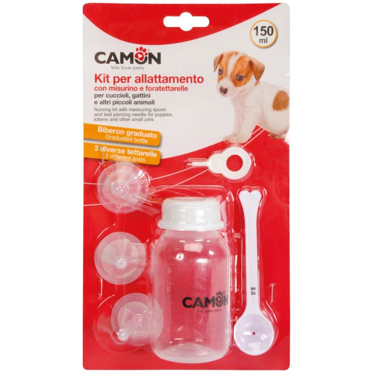 Camon Kit Biberon 150ml con 3 Tettarelle e Misurino