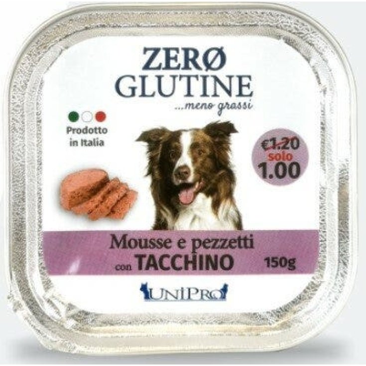 Unipro Zero Senza Glutine Tacchino Cibo Umido Cani 150 Gr
