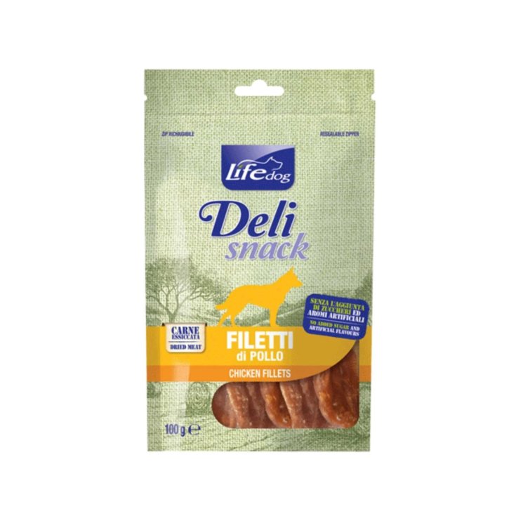 Life Cane Snack Filetti Essiccati di Pollo Monoproteico 100 g