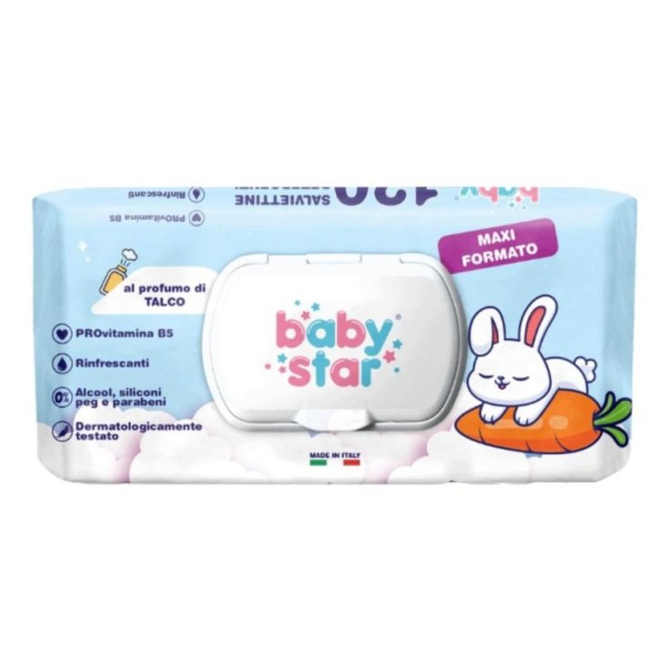 Babystar Salviettine B&eacute;b&eacute; Talco 120 Pezzi