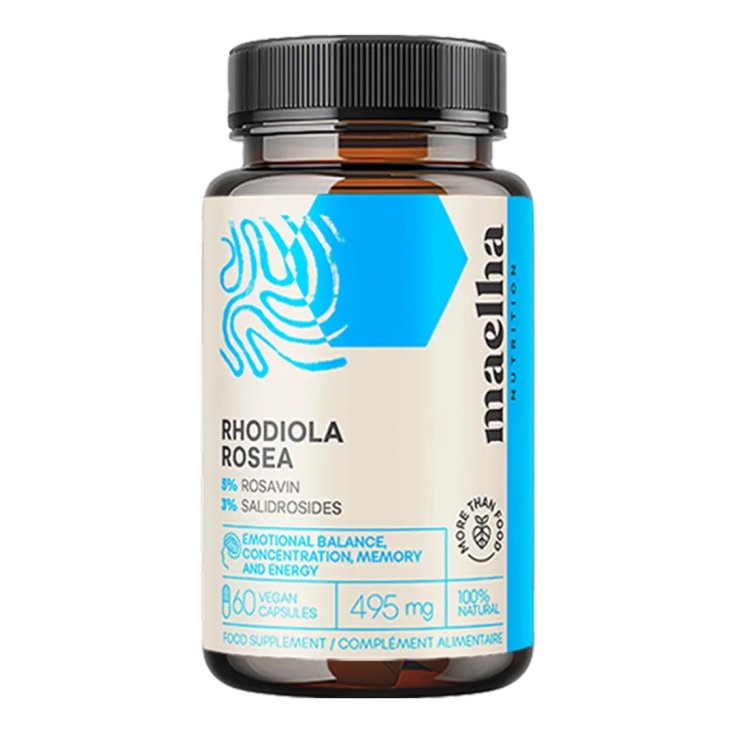Maelha Nutr Rhodiola Rose Integratore per Stress e Concentrazione - 60 Capsule