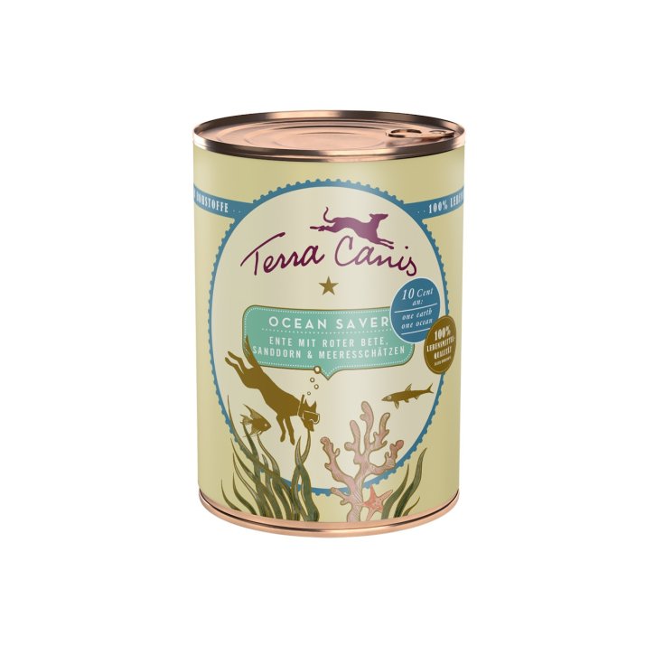 Save The Planet Ocean Saver Anatra con Barbabietola, Olivello Spinoso e Tesori del Mare - 400GR