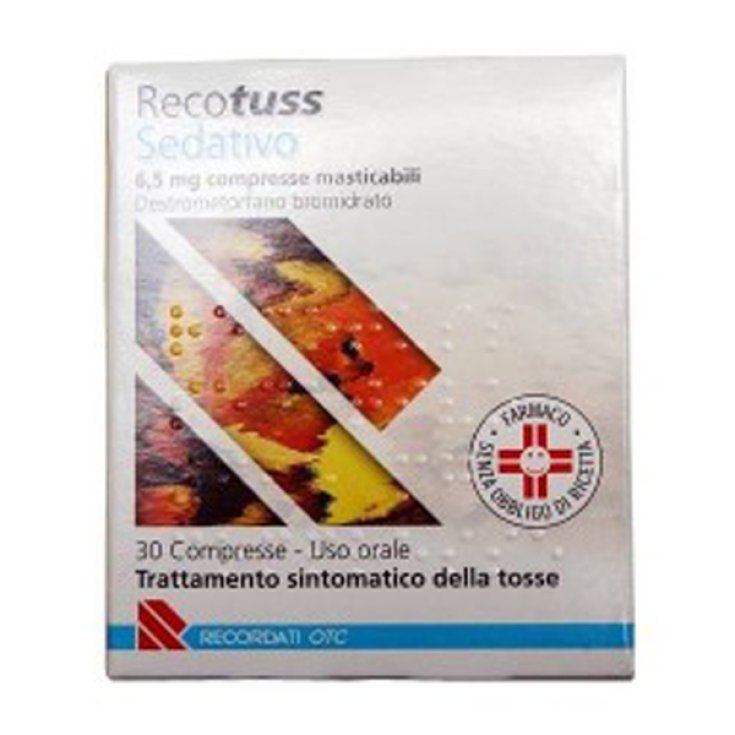 Recordati Recotuss Sedativo 6,5mg Trattamento Sintomatico Della Tosse 30 Compresse Masticabili