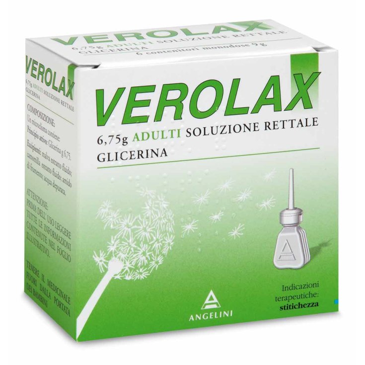 Angelini Verolax 6,75g Adulti Soluzione Rettale 6 Microclismi