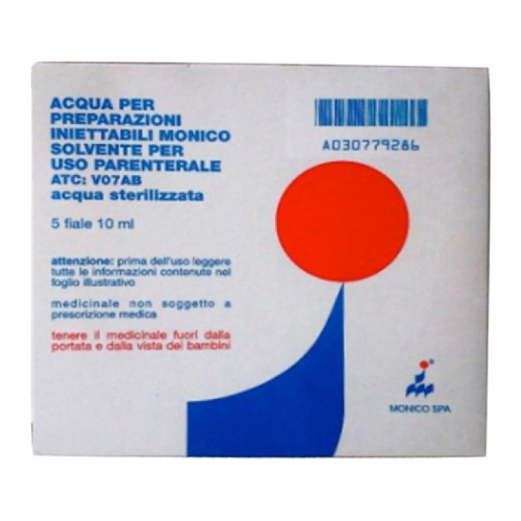 Acqua per Preparazioni Iniettabili Monico 5 Fiale da 10ml