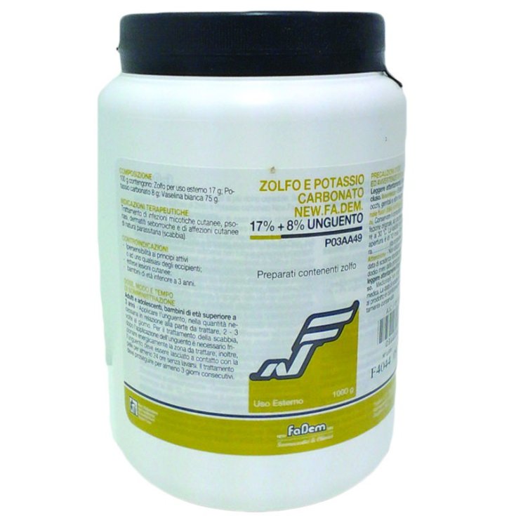 Zolfo E Potassio Carbonato NEW.FA.DEM.  17% + 8% Unguento 1000g