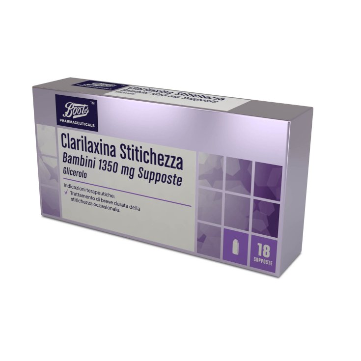 Boots Pharmaceutilcals Clarilax StitichezzaBambini 1350mg Lassativo 18 Supposte
