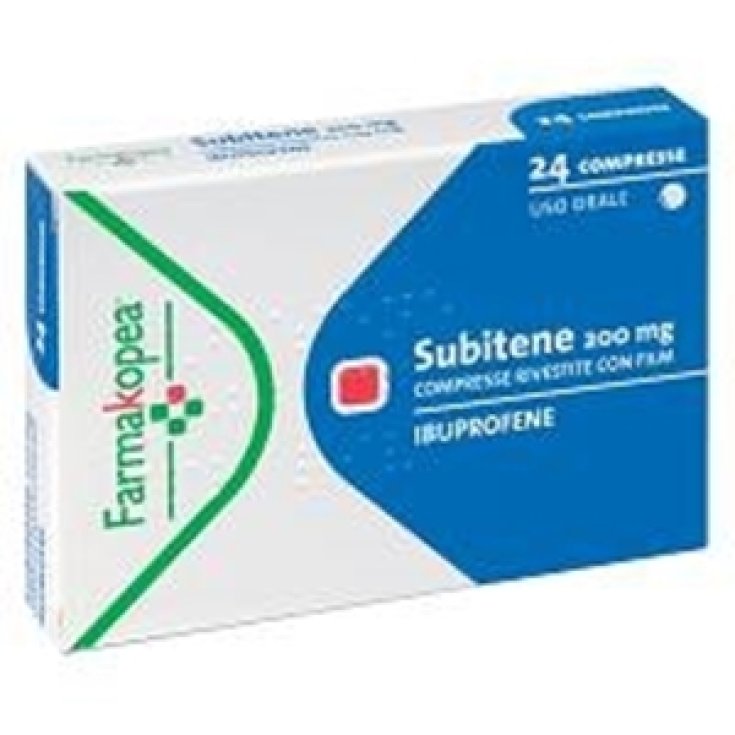 Farmakopea Subitene 200mg Ibuprofene 24 Compresse Rivestite Farmakopea Subitene 200mg Ibuprofene 24 Compresse Rivestite