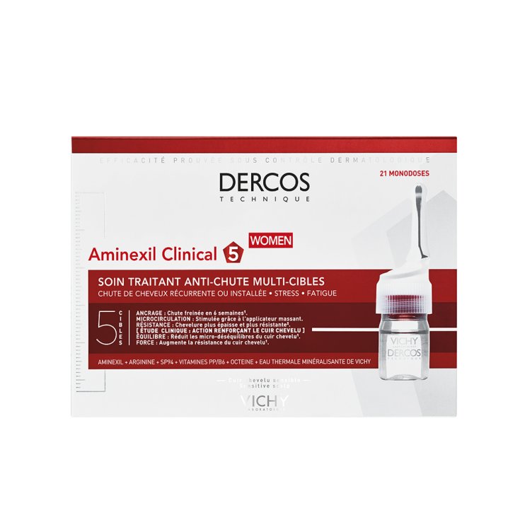 Vichy Dercos Aminexil Intensive 5 trattamento anti-caduta per donna 21 fiale 21 x 6 ml