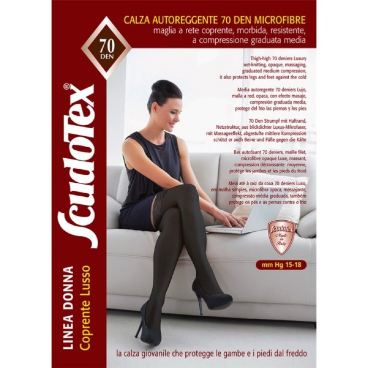 Scudotex Autoreggente 70Den Punta Chiusa Colore Nero Taglia 4