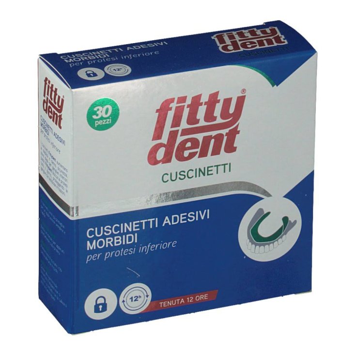 FittyDent Cuscinetti Adesivi Morbidi Per Protesi Inferiori 30 Pezzi