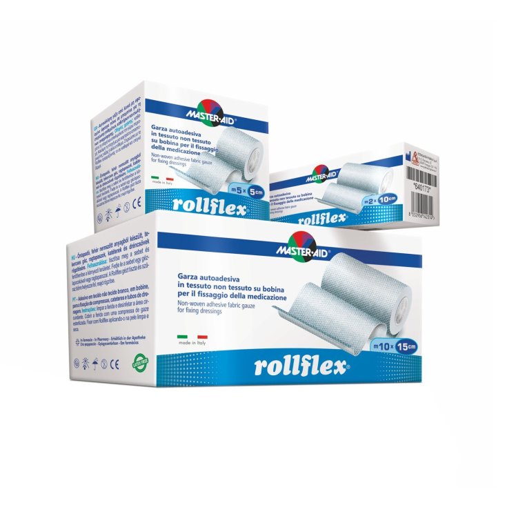 Master-Aid&reg; Rollflex&reg; Garza Autoadesiva In Tessuto Non Tessuto m 10 x 5 cm