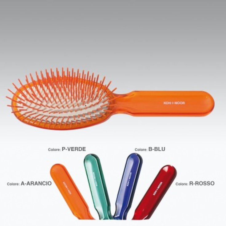 Koh-I-Noor Spazzola Pneumatica Ovale Grande Con Picchi Cilindrici In Plastica Colore Arancio COD 7110A